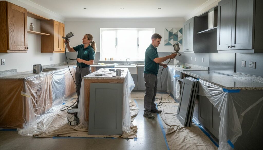 kitchen respray transformation