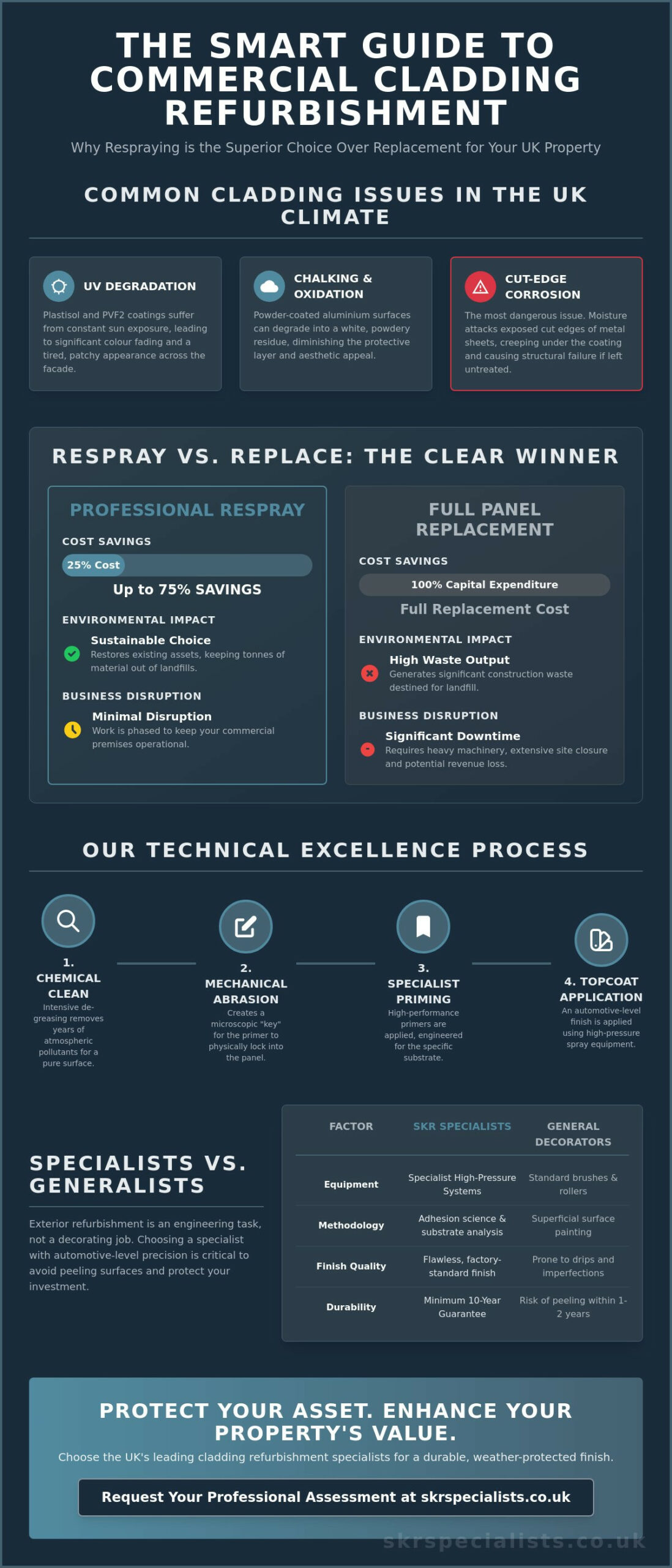 Cladding Respray Contractors UK: Professional Refurbishment Guide 2026