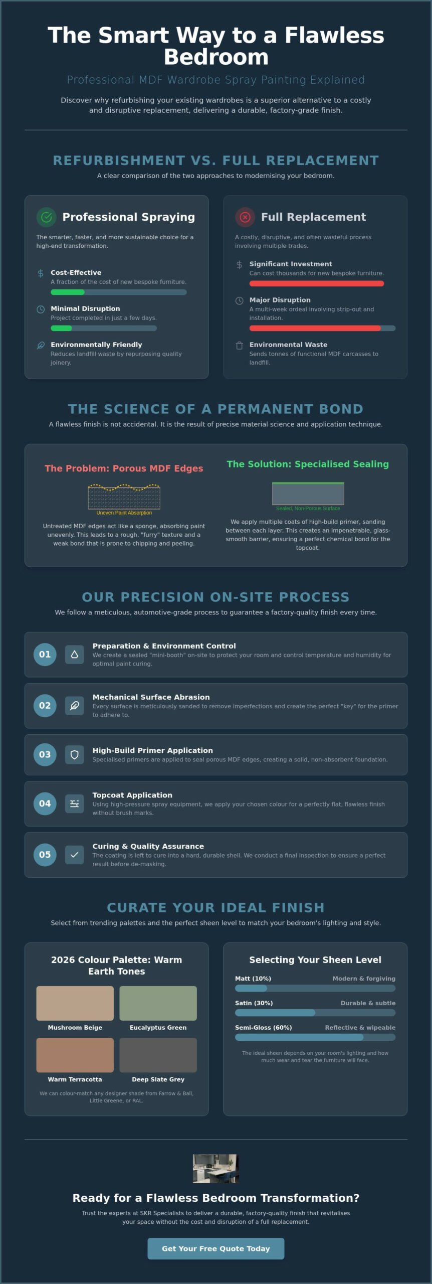 MDF Wardrobe Spray Painting: The Professional Guide to 2026 Interior Refurbishment