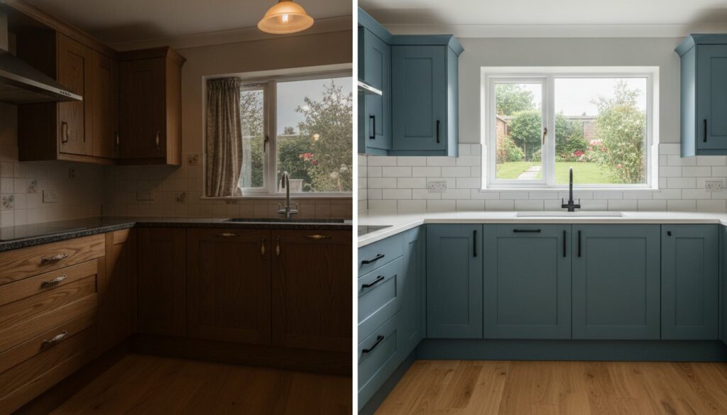How to Modernise a Dark Wood Kitchen Without Replacing It: The 2026 Specialist Guide