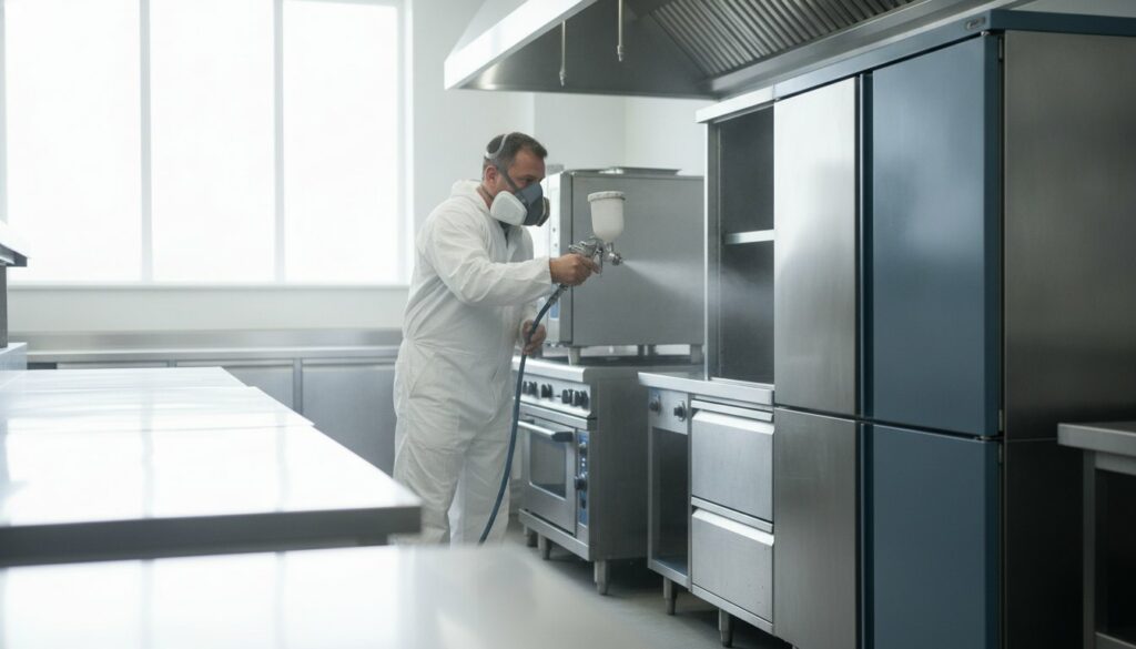 Commercial Kitchen Cabinet Spraying: The 2026 Specialist Guide to Business Refurbishment