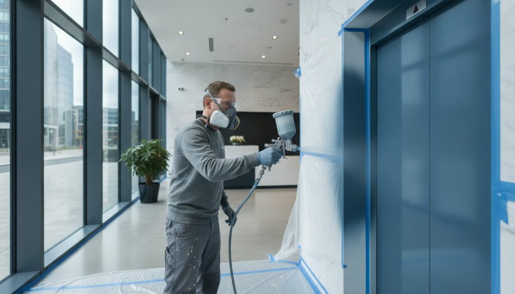 Commercial Lift Door Spraying: The Complete 2026 Guide to Professional Respraying
