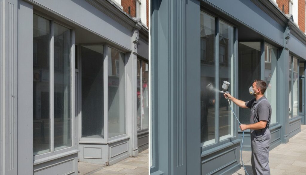 Cost to Respray Commercial Buildings UK: The 2026 Retail Facade Guide