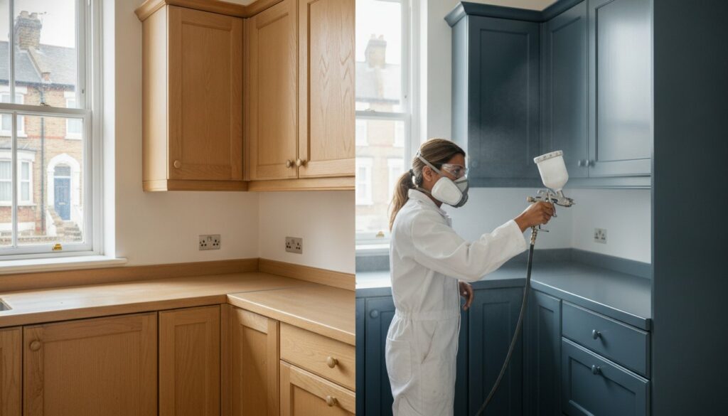 Spraying Laminate Kitchen Cabinets: The Professional Guide to a Factory Finish
